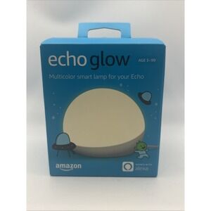 Amazon Echo Glow Multicolor Changing Alexa Compatible Kids Smart Lamp (White)
